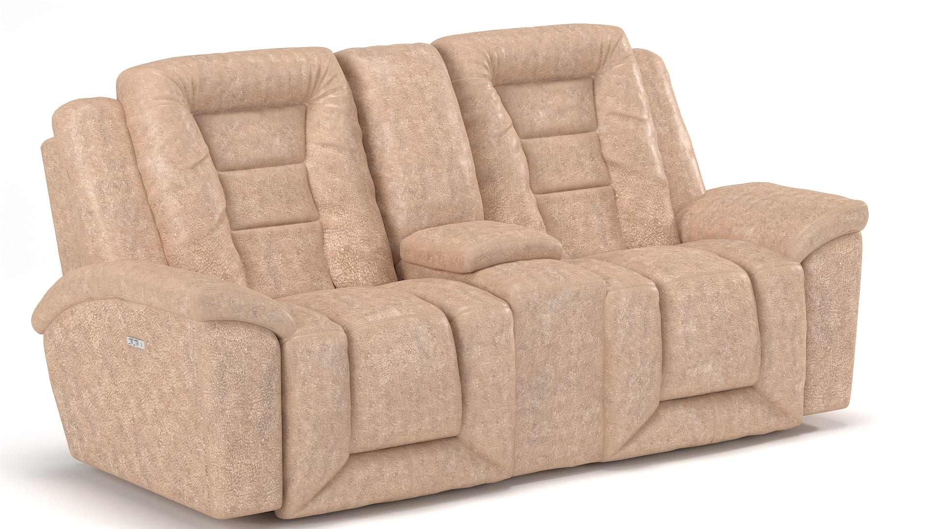 2. 3D Render of Grid Iron Loveseat Side